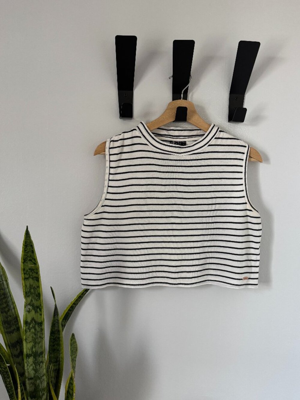 Volcom Lil' Tank in Black and White Stripe